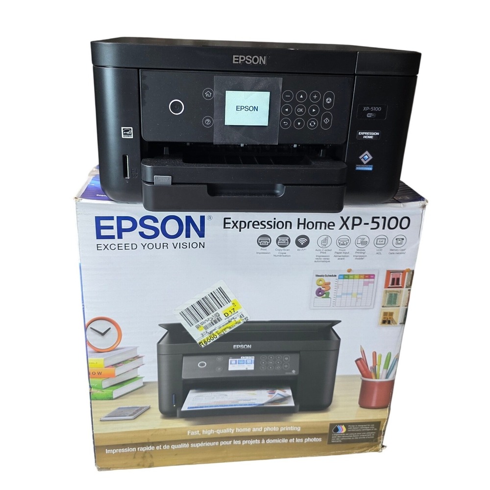 Epson Expression Home XP-5100 Wireless All-in-One Color Inkjet Printer Black